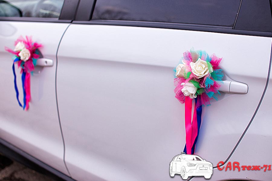 Свадебные автомобили Mitsubishi ASX фотогалерея. Наряд "Фламинго" фото